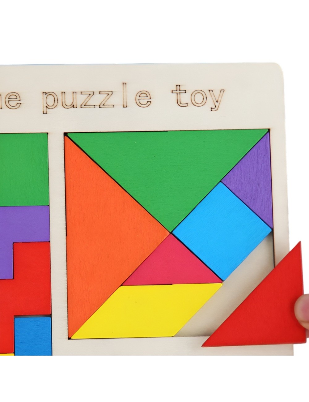 Juego De Mesa Madera 3 En 1 Tangram Triqui Geometrico