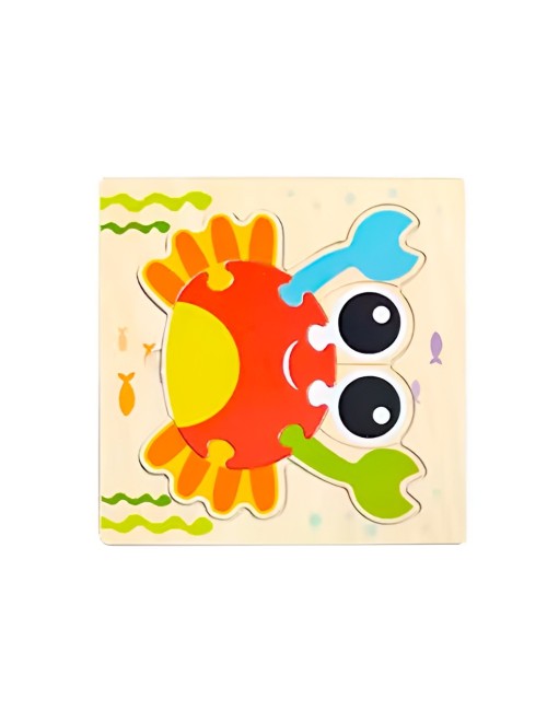 Rompecabezas Madera Figuras Aprendizaje Didactico Niño