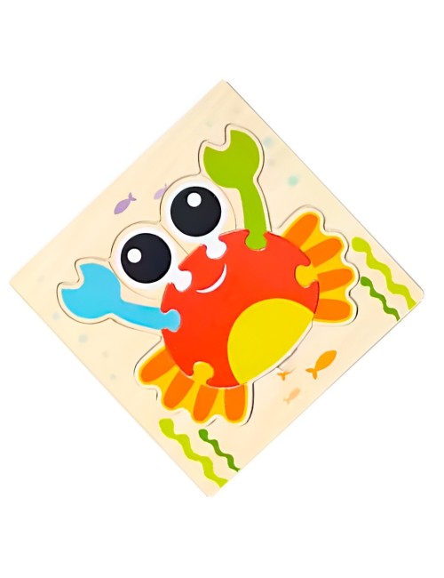 Rompecabezas Madera Figuras Aprendizaje Didactico Niño
