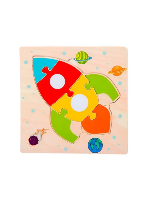Rompecabezas Madera Figuras Aprendizaje Didactico Niño
