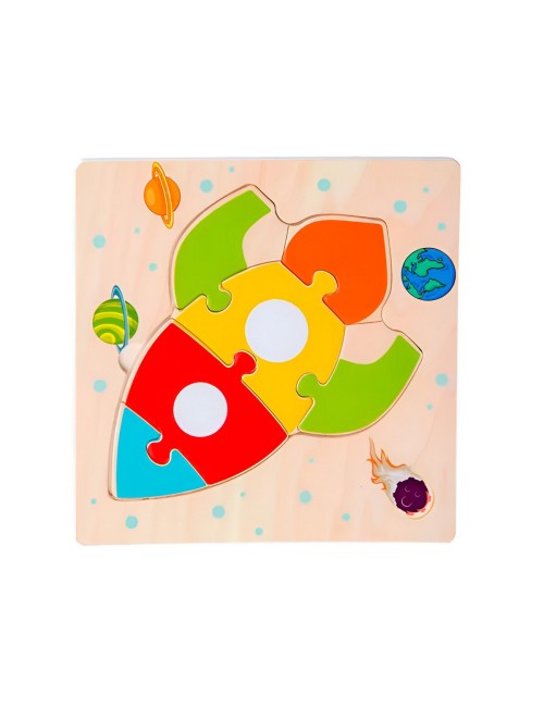 Rompecabezas Madera Figuras Aprendizaje Didactico Niño