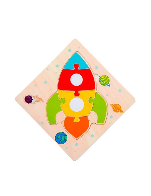 Rompecabezas Madera Figuras Aprendizaje Didactico Niño
