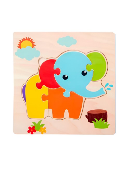 Rompecabezas Madera Figuras Aprendizaje Didactico Niño