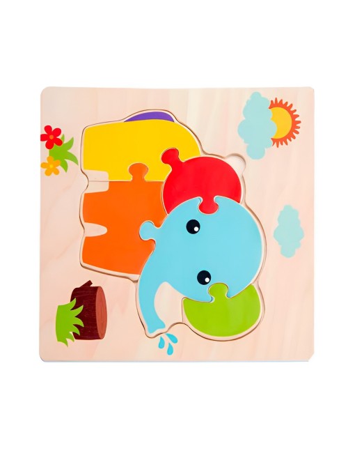 Rompecabezas Madera Figuras Aprendizaje Didactico Niño