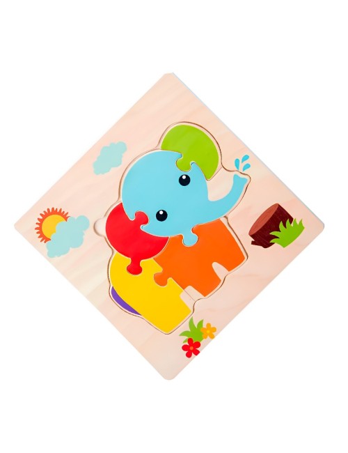 Rompecabezas Madera Figuras Aprendizaje Didactico Niño
