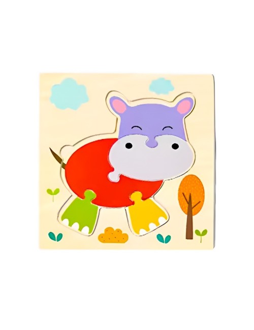 Rompecabezas Madera Figuras Aprendizaje Didactico Niño