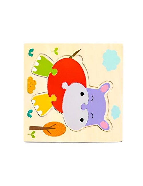 Rompecabezas Madera Figuras Aprendizaje Didactico Niño