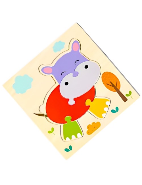 Rompecabezas Madera Figuras Aprendizaje Didactico Niño