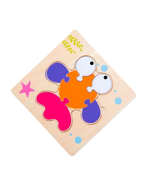 Rompecabezas Madera Figuras Aprendizaje Didactico Niño