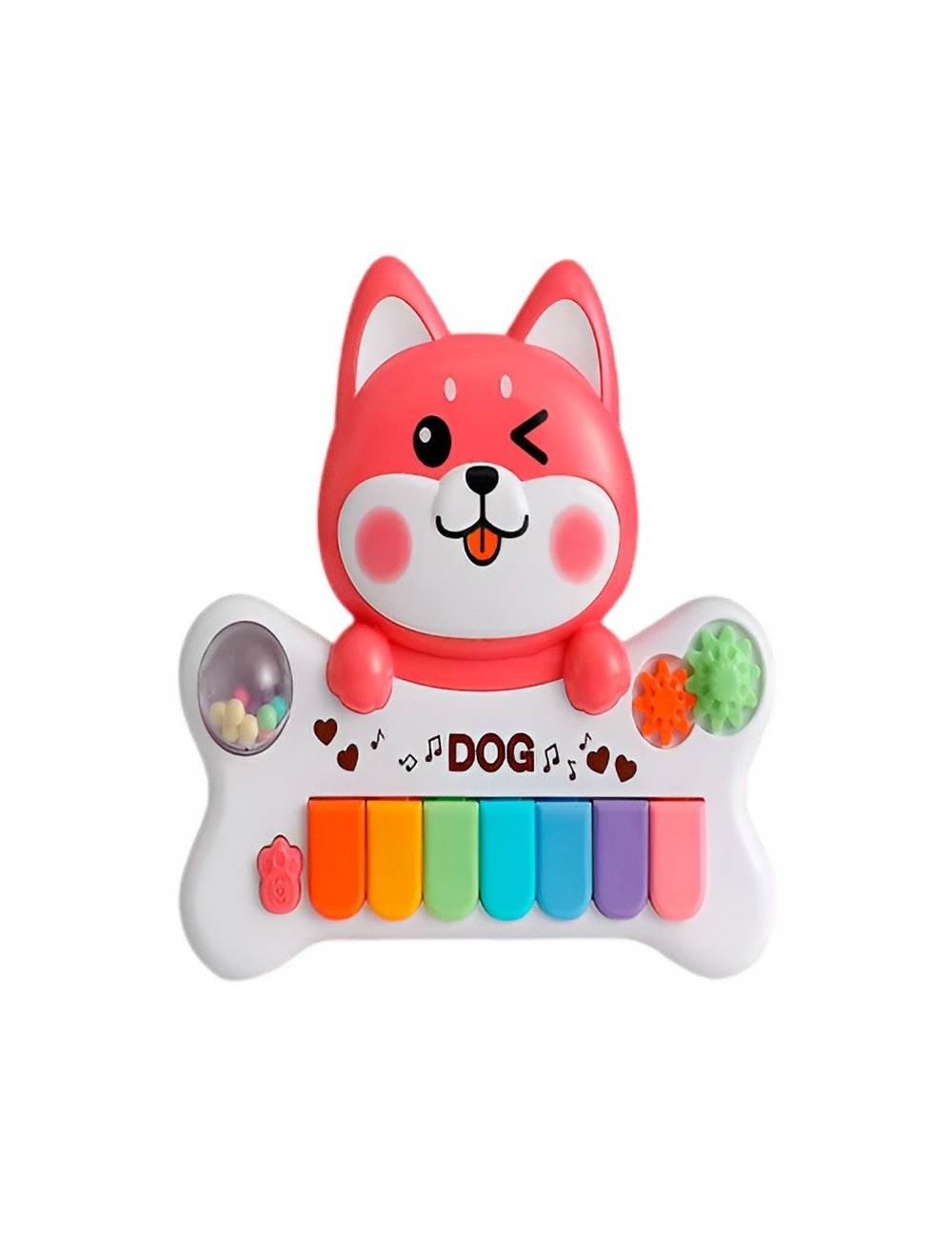 Piano Perro Musical Interactivo Sonajero Juguete + Baterias