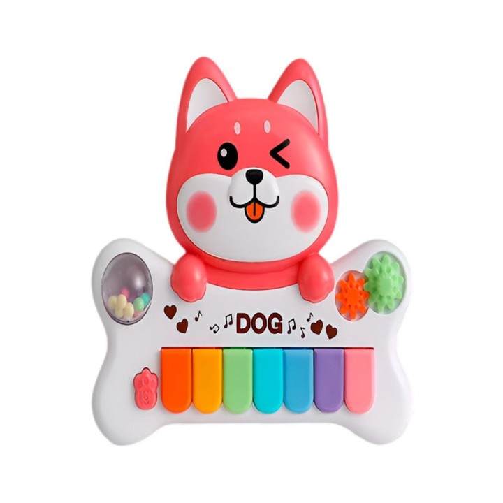 Piano Perro Musical Interactivo Sonajero Juguete + Baterias