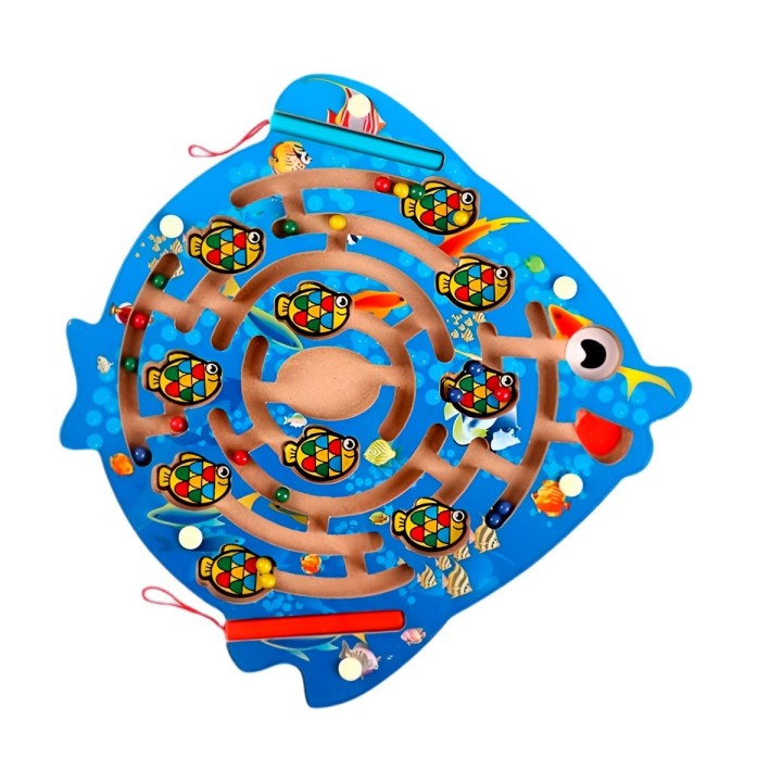 Laberinto Pez Con Lapiz De Iman Juego De Mesa Interactivo