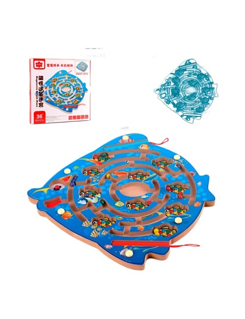 Laberinto Pez Con Lapiz De Iman Juego De Mesa Interactivo