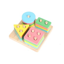 Juego De Mesa Encastre Figuras Geometricas Didactico