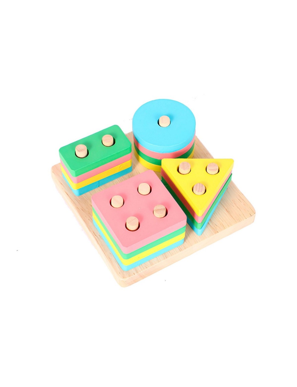 Juego De Mesa Encastre Figuras Geometricas Didactico