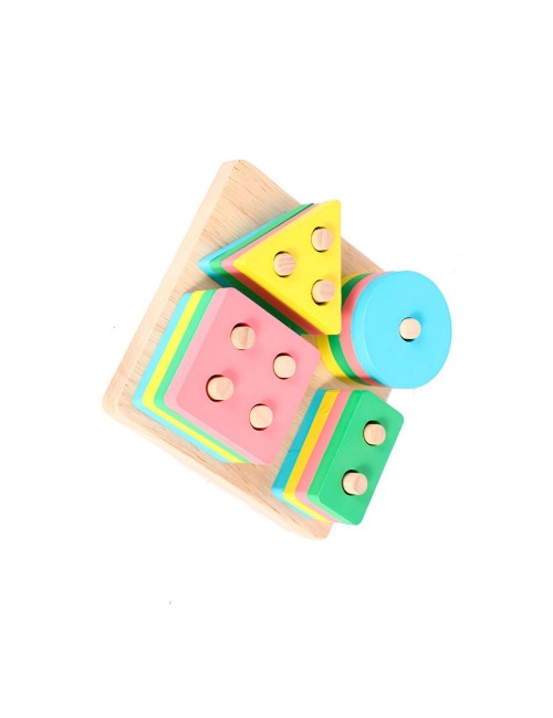 Juego De Mesa Encastre Figuras Geometricas Didactico
