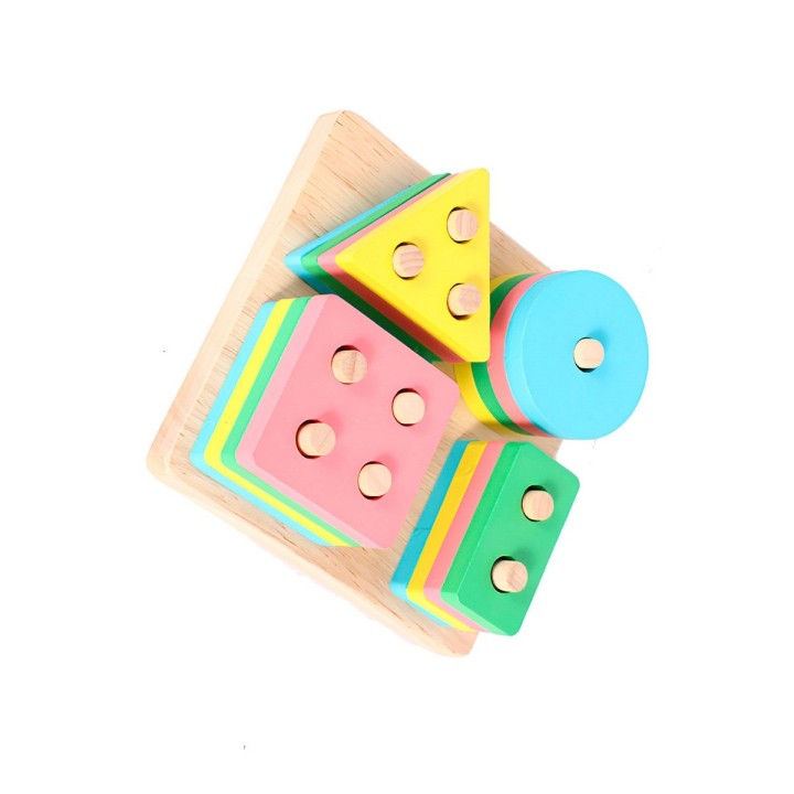 Juego De Mesa Encastre Figuras Geometricas Didactico