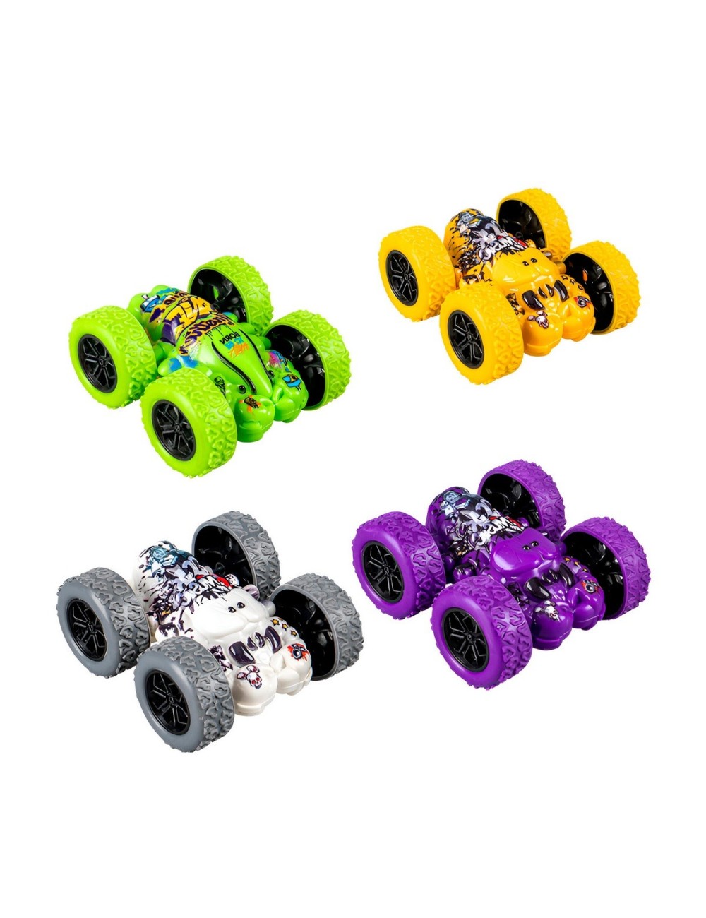 Carro Monster Insector Araña Multicolor Juguete X 4 Unidades