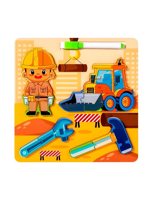 Rompecabezas Profesion Oficio Aprende Con Tablero +marcador