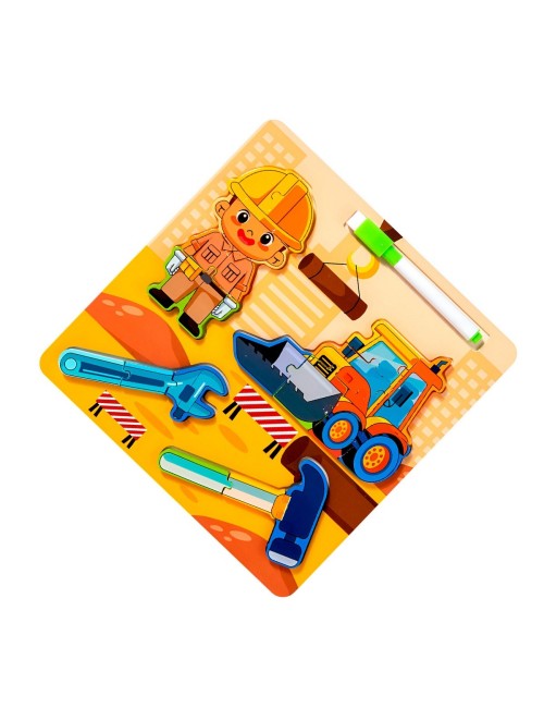 Rompecabezas Profesion Oficio Aprende Con Tablero +marcador