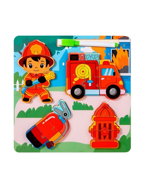 Rompecabezas Profesion Oficio Aprende Con Tablero +marcador