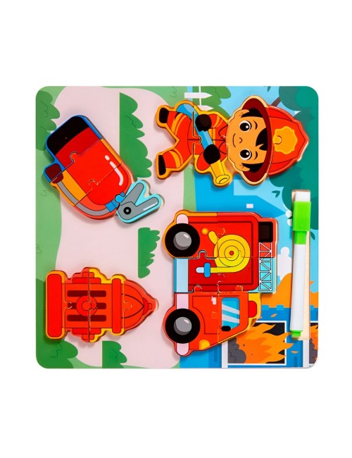 Rompecabezas Profesion Oficio Aprende Con Tablero +marcador