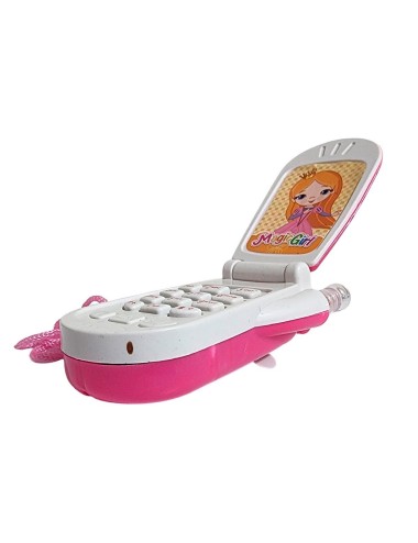 Teléfono Celular Juguete Musical Niña Princesa + Bateria