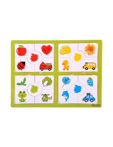 Rompecabezas Educativo 4 En 1 Figuras Colores Didactico