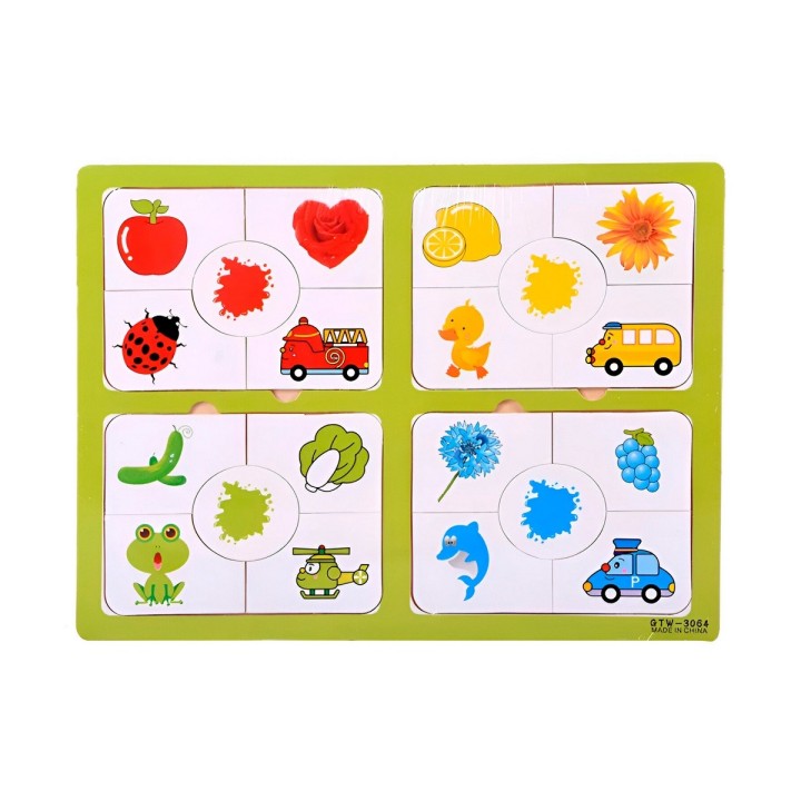 Rompecabezas Educativo 4 En 1 Figuras Colores Didactico