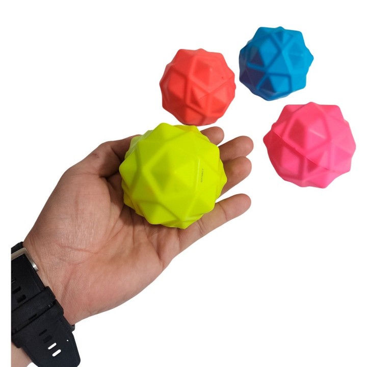 Pelotas Antiestres Saltarina Geometrica Unisex X 4 Unidades