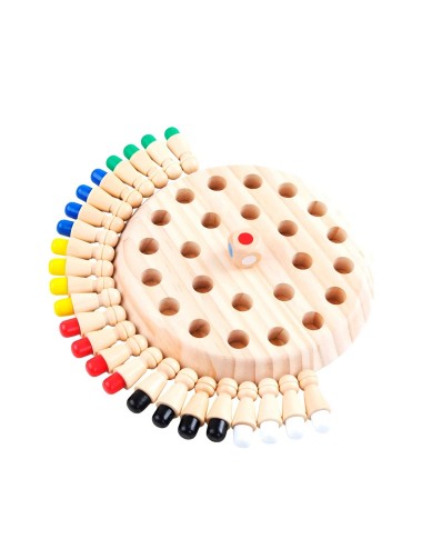 Juego De Mesa Madera Ajedrez De Memoria Interactivo Colores