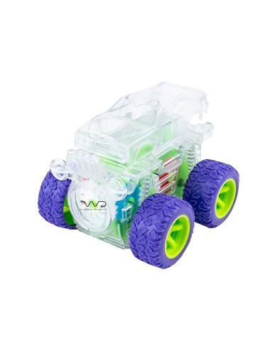 Carro Monster Juguete Luces De Arrastre Niños 360 Grados