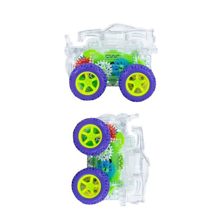 Carro Monster Juguete Luces De Arrastre Niños 360 Grados