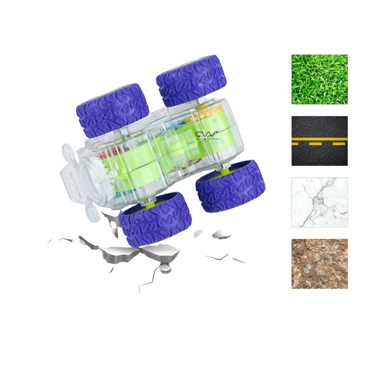 Carro Monster Juguete Luces De Arrastre Niños 360 Grados