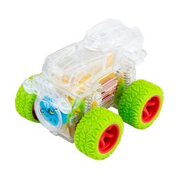 Carro Monster Juguete Luces De Arrastre Niños 360 Grados