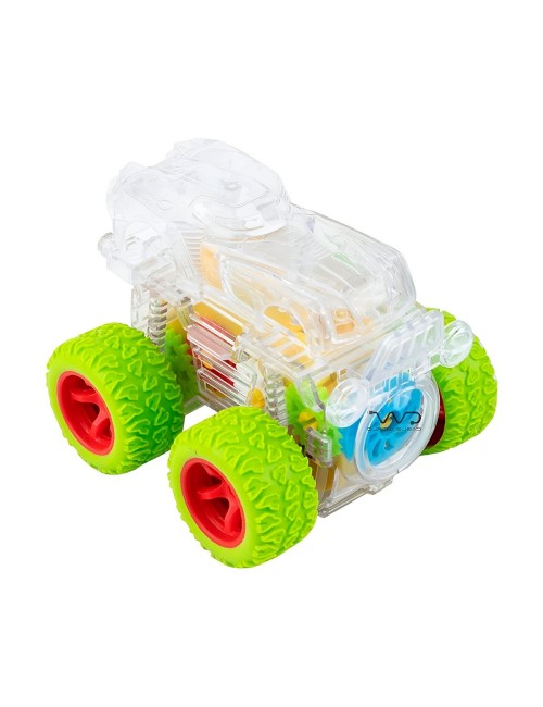 Carro Monster Juguete Luces De Arrastre Niños 360 Grados