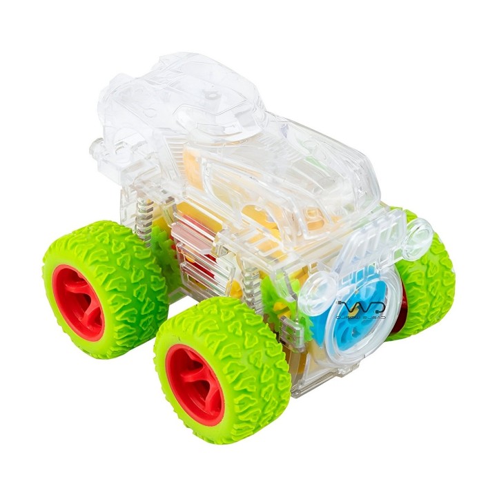 Carro Monster Juguete Luces De Arrastre Niños 360 Grados