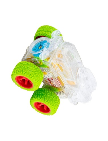 Carro Monster Juguete Luces De Arrastre Niños 360 Grados