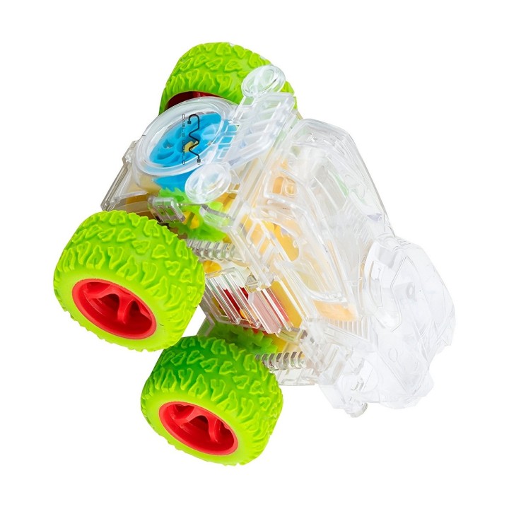 Carro Monster Juguete Luces De Arrastre Niños 360 Grados