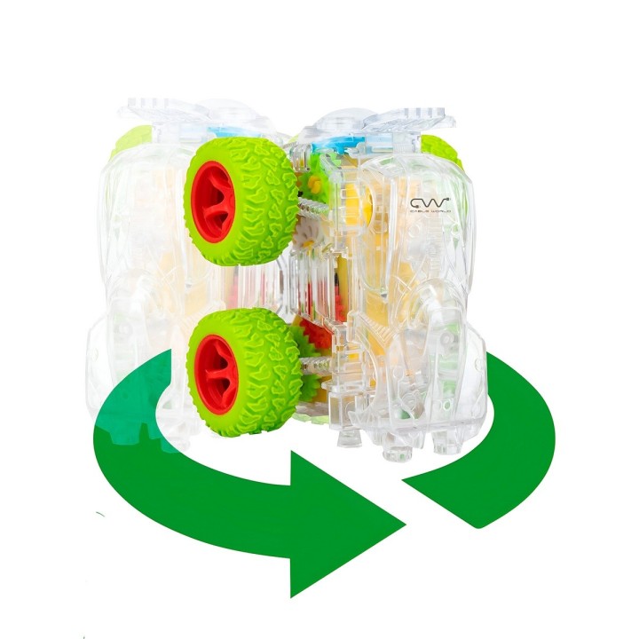 Carro Monster Juguete Luces De Arrastre Niños 360 Grados