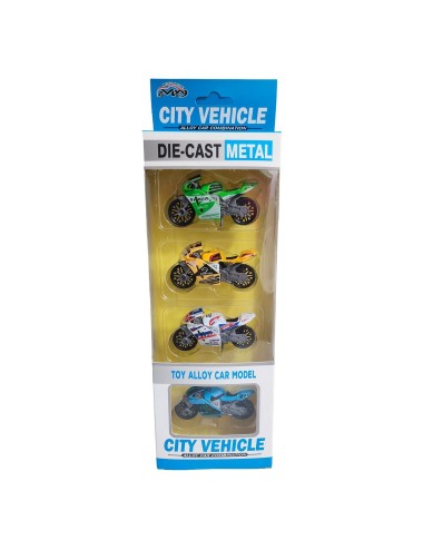 Moto Gp De Carrera De Metal Coleccionable X 4 Unidades