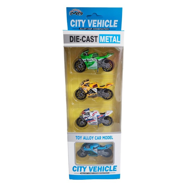 Moto Gp De Carrera De Metal Coleccionable X 4 Unidades