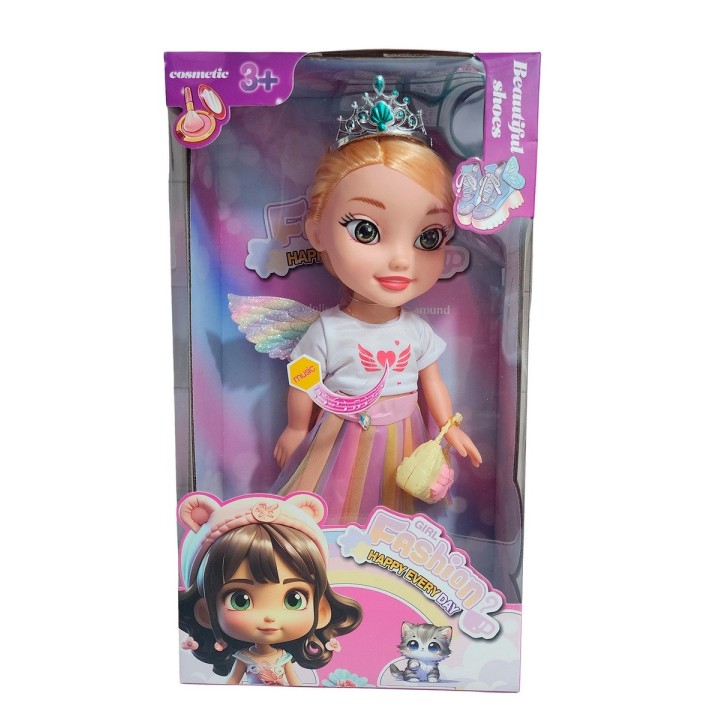 Muñeca Hada Con Alas Con Sonido Juguete Niñas Interactiva