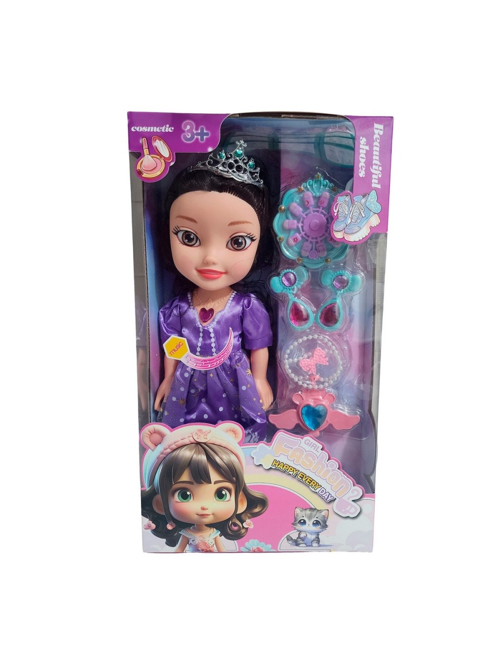Muñeca Princesa Con Sonido Juguete Niñas + Accesorios