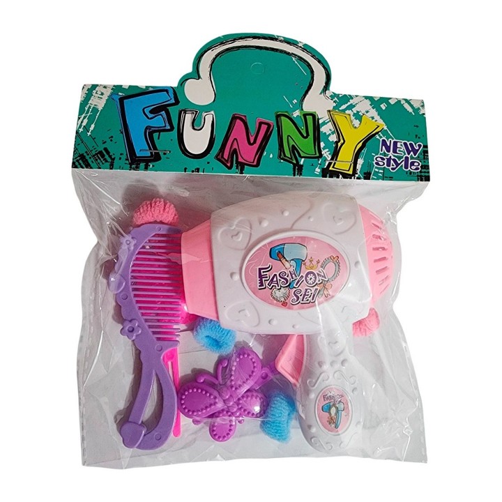 Secador Peine De Juguete Interactivo + Accesorios Niña
