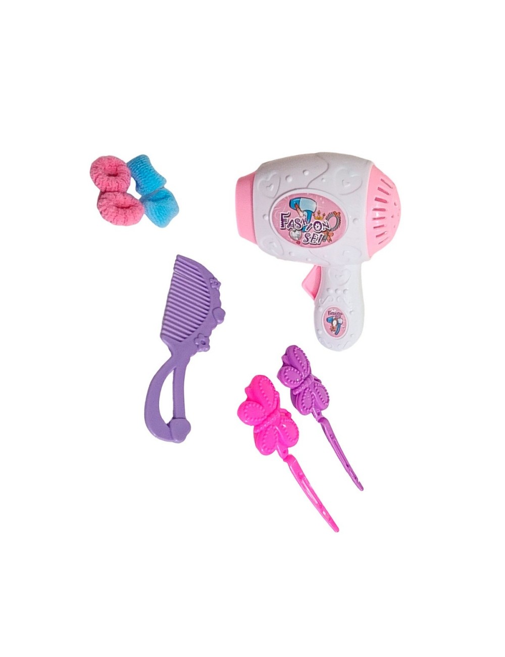 Secador Peine De Juguete Interactivo + Accesorios Niña