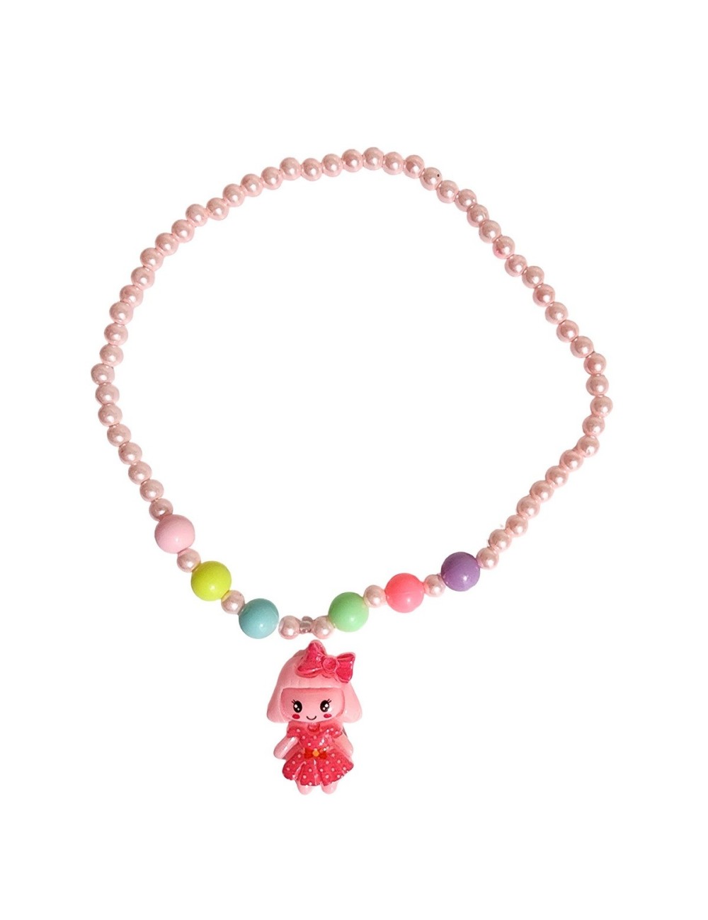 Set De Collares De Juguete Para Niñas + Estuche Corazon X 4u