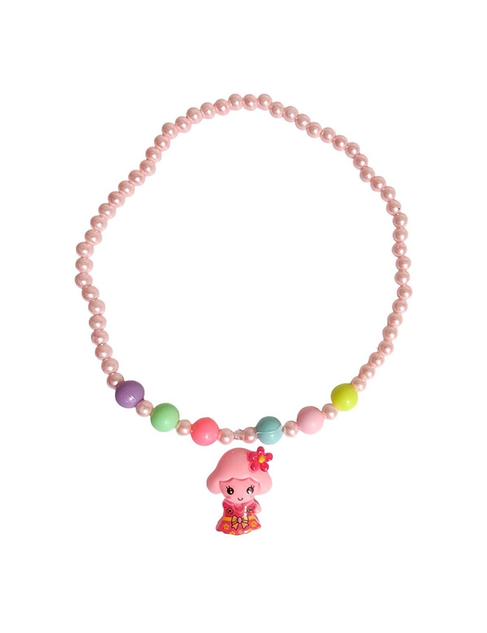Set De Collares De Juguete Para Niñas + Estuche Corazon X 4u