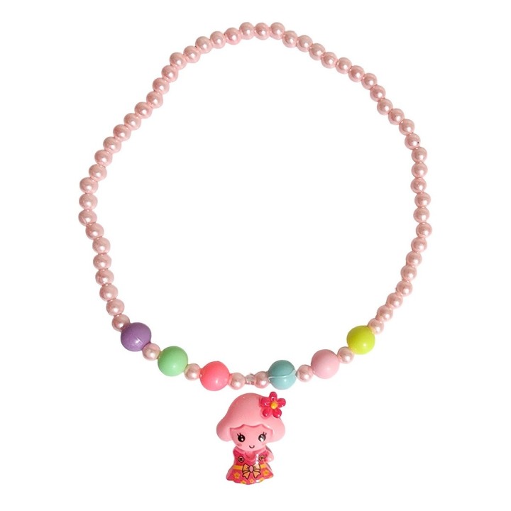 Set De Collares De Juguete Para Niñas + Estuche Corazon X 4u