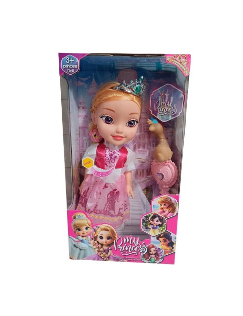 Muñeca Princesa Con Corona Y Sonido Juguete + Acccesorios